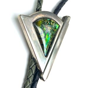 Art Deco Abalone Bolo Tie
